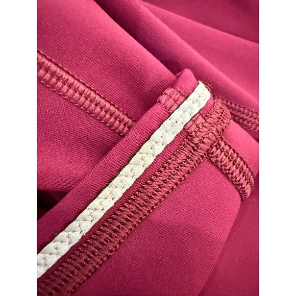 Lululemon Athletic Yoga Leggings Plum Side Pockets Waist Pocket Sz 2 Inseam 28" - Picture 7 of 7